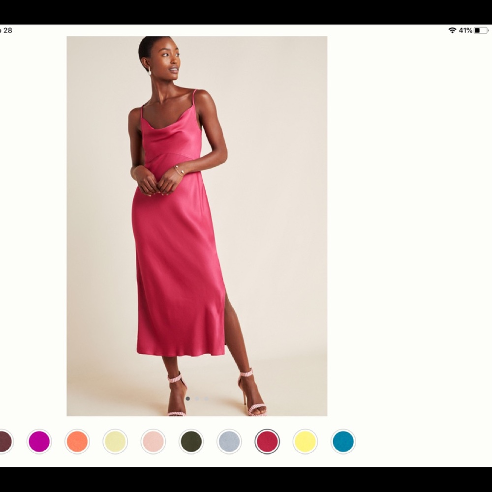 NWT Anthropologie bias slip dress